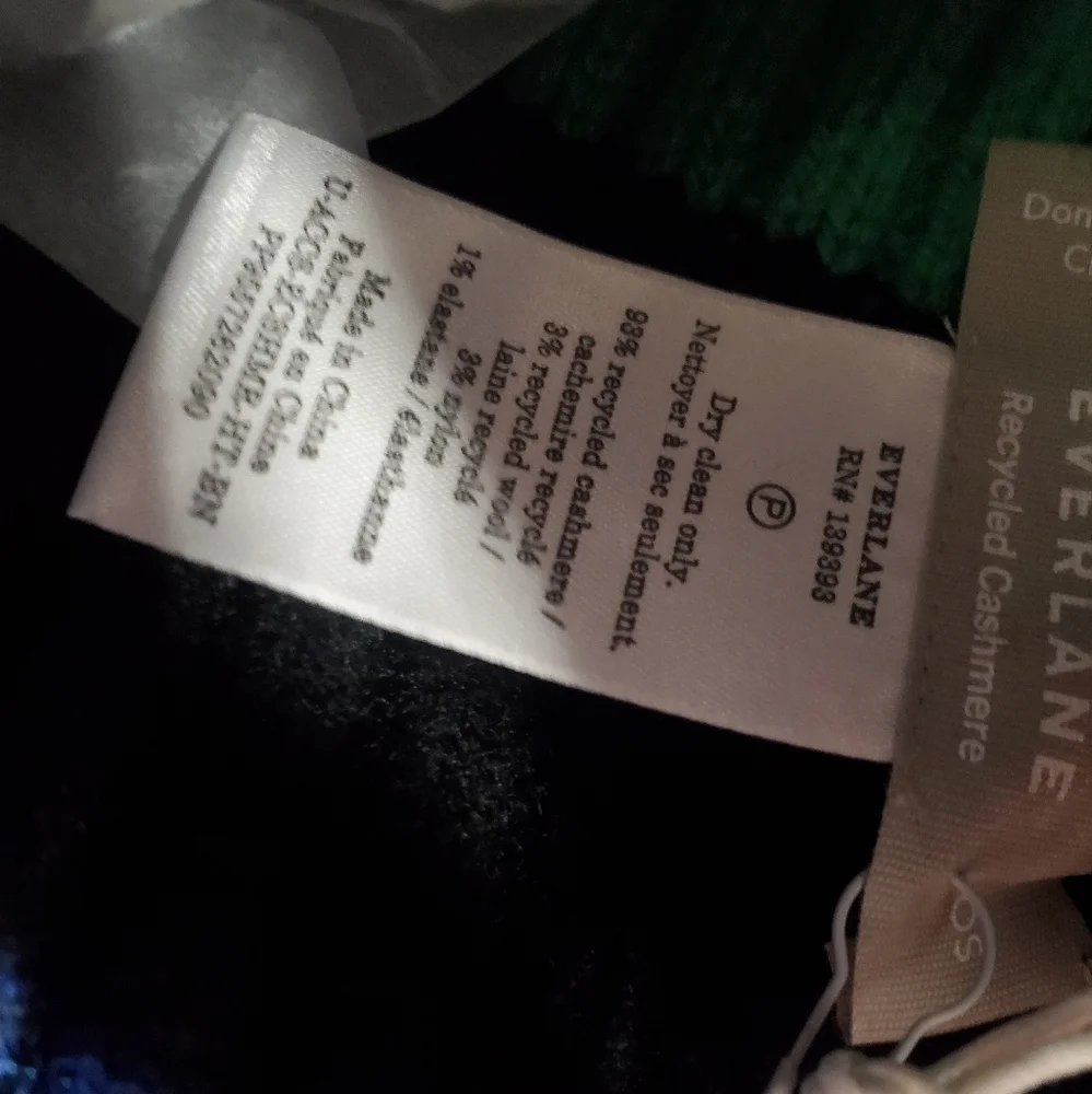 Lot of 3 Unisex Cashmere (2) & Wool (1) Ribbed Knit Beanies One Size New Tags
